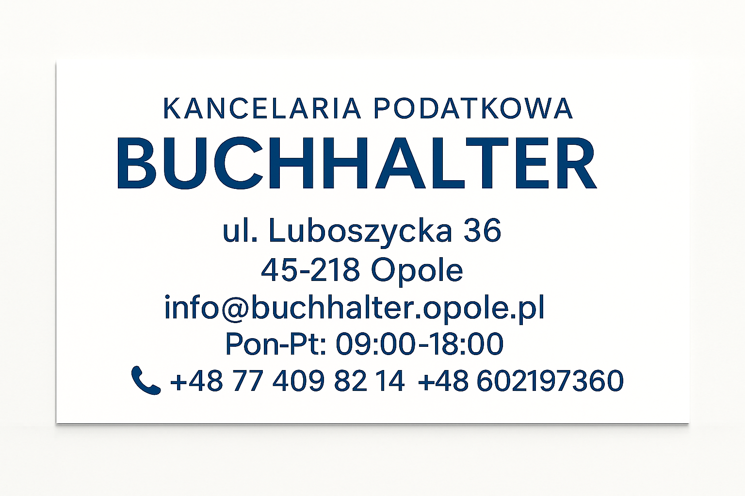 Reklama Kancelarii Podatkowej Buchhalter